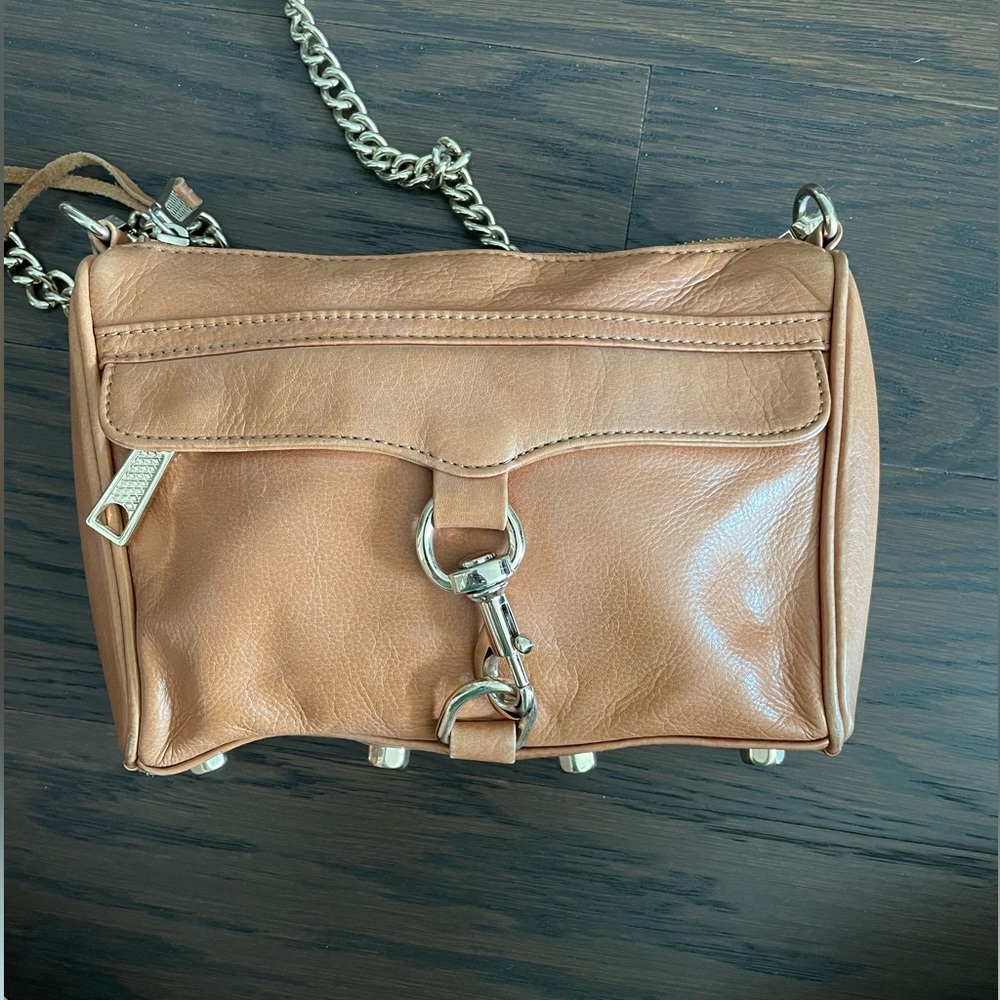 Rebecca Minkoff tan crossbody. Gold hardware